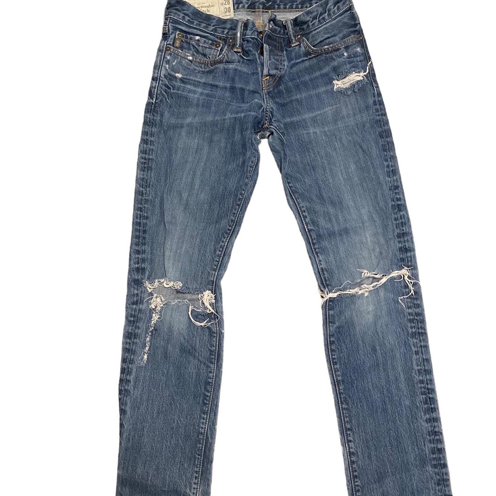 Abercrombie&Fitch men’s distressed jeans.